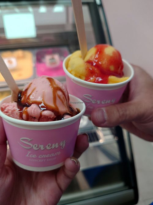Watermelon and maracuja at Sereny Ice Cream in Pula