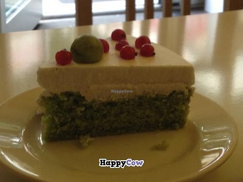 The employees couldn't really tell us what kind of cake this was in English, but it was delicious!! at Loving Hut - Vinohrady in Prague