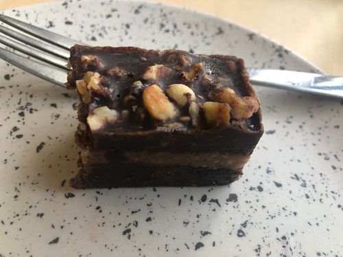 My Bajadera inspired raw cake, vey nutty! at Rock'n'Raw in Belgrade