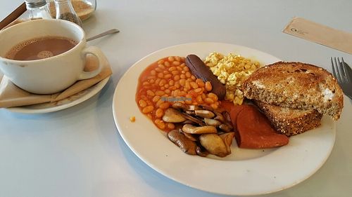 Regular vegan breakfast at The Kitchen on Great Moor Street in Bolton