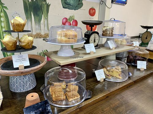Cakes selection  at Heligan Kitchen & Bakery in St Austell