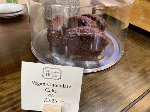 Vegan chocolate cake  at Heligan Kitchen & Bakery in St Austell