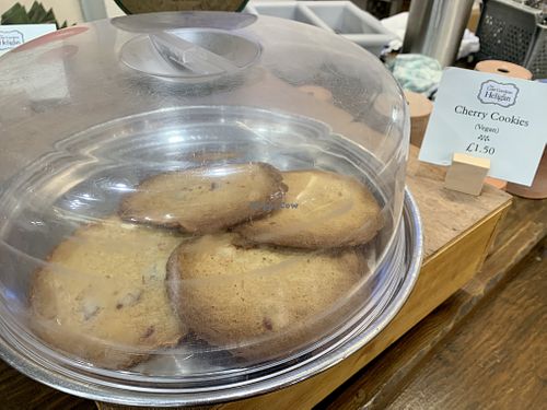 Vegan Cherry cookies  at Heligan Kitchen & Bakery in St Austell
