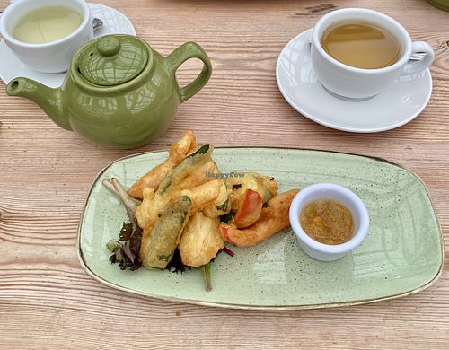 Vegan 💚 and gluten free vegetable tempura    at Heligan Kitchen & Bakery in St Austell