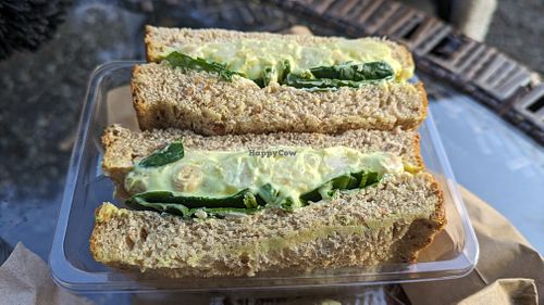 Coronation chickpea sandwich at Joey's Cafe in Ambleside