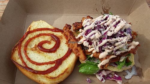 Bbq chick'n sandwich at Plantology in Gainesville