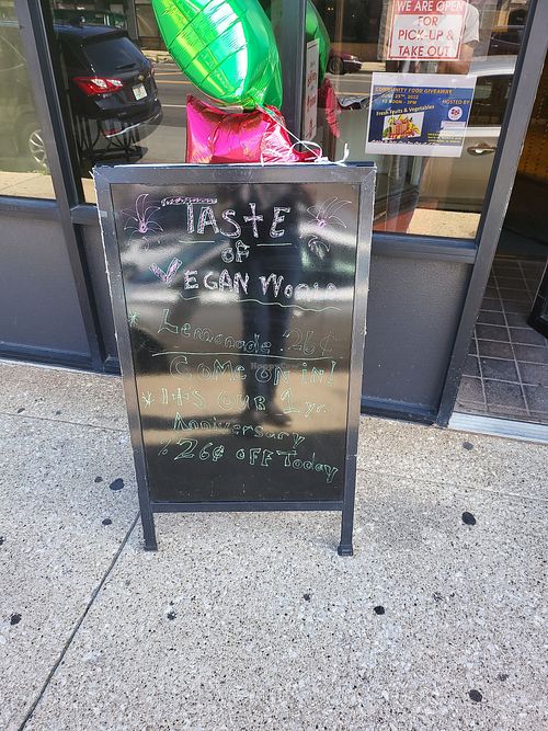 1 year anniversary at Vegan World Cafe in Chicago