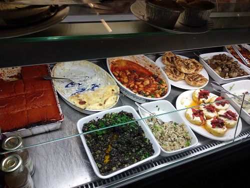 Choice of foods for the day at Olive and Cookie at Olive and Cookie in Amsterdam