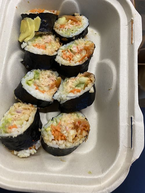 Delicious lobster roll sushi   at Rock n Roots in Williston Park