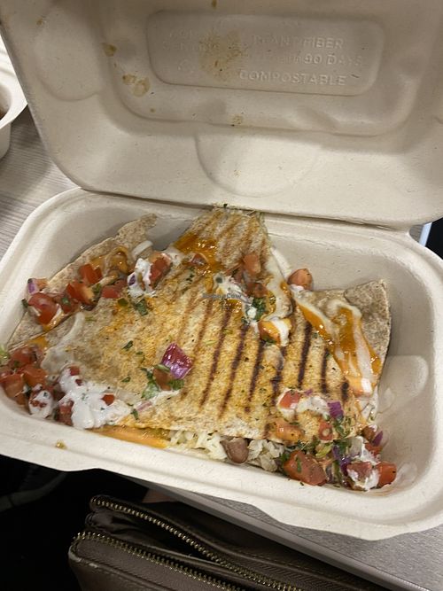 Vegan quesadilla   at Rock n Roots in Williston Park