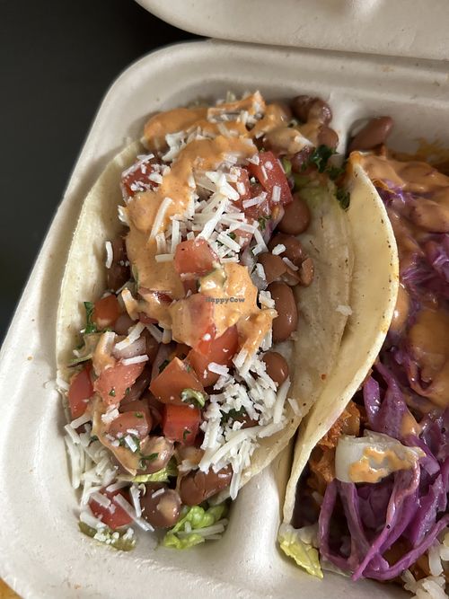 Bean & cheese taco  at Rock n Roots in Williston Park