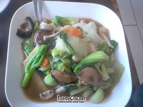 Mock duck veggies at Greens Vegetarian Restaurant in Toronto