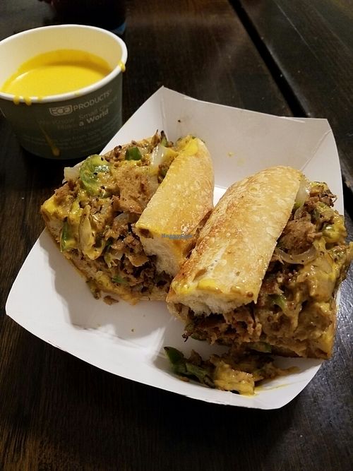 Philly Cheesesteak  (side of cheese for fries) at Blackbird Pizzeria - 6th St in Philadelphia