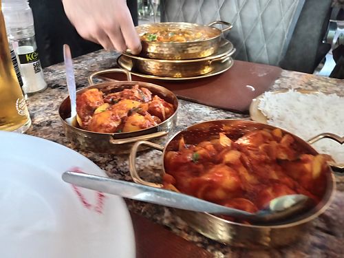 Bombay Aloo and Aloo Gobi at The Magna Tandoori in Berwick-upon-tweed