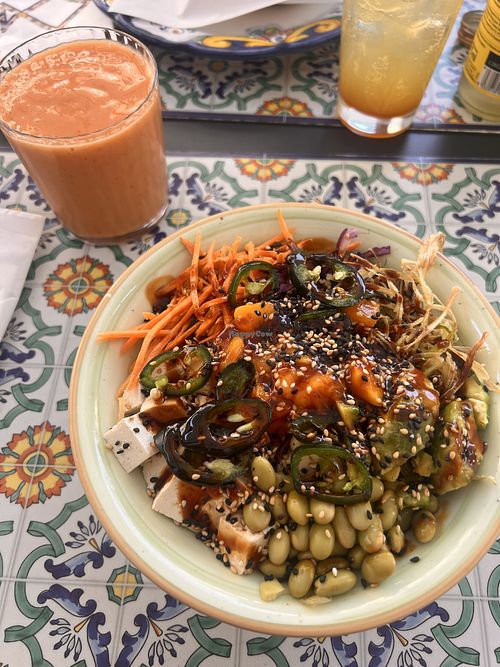 Custom made vegan poke bowl  at Ammare in Como