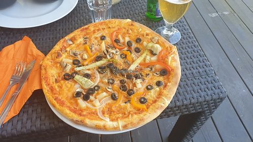The vegan pizza at Indivik in Vastervik