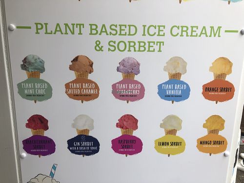 Vegan options July 2021 at Fecci's in Tenby
