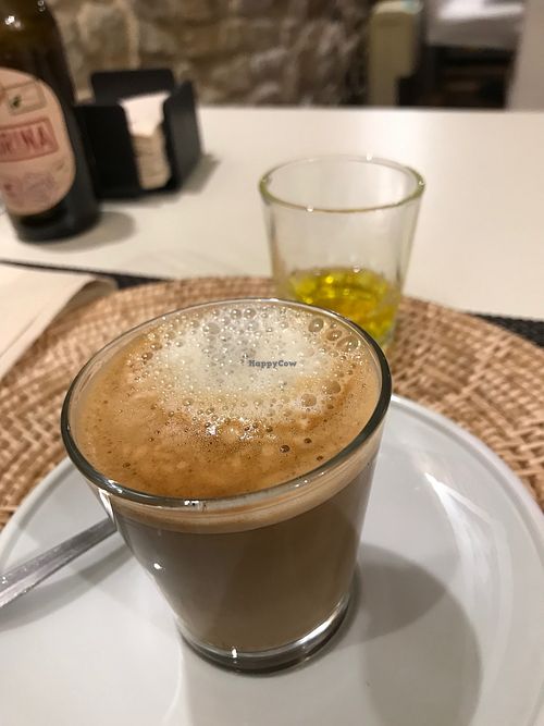 espresso and soya de leche at Espaço Vivo S Coop Galega in Redondela