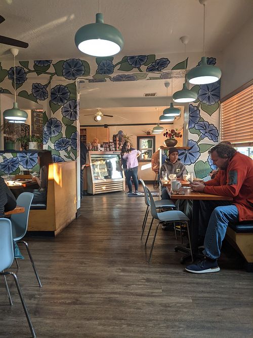 Interior at Morning Glory Cafe in Eugene