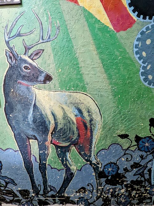 Wall decor at Morning Glory Cafe in Eugene