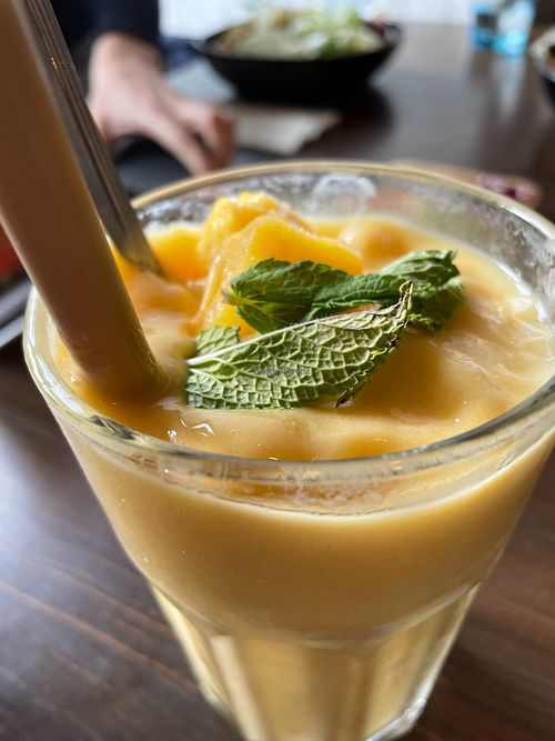 Mango smoothie at Thai Vegan Kitchen in Helsinki