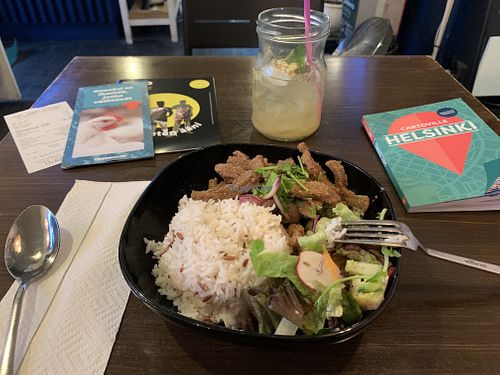 Nam Tok Muu  at Thai Vegan Kitchen in Helsinki