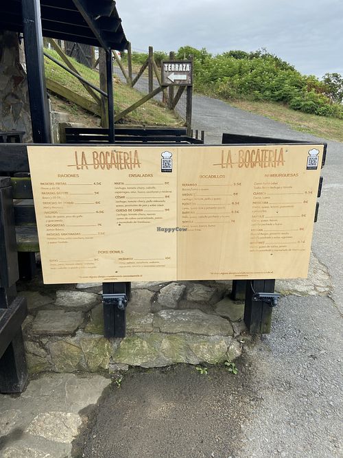 la carta  at La Bocatería in Sopelana