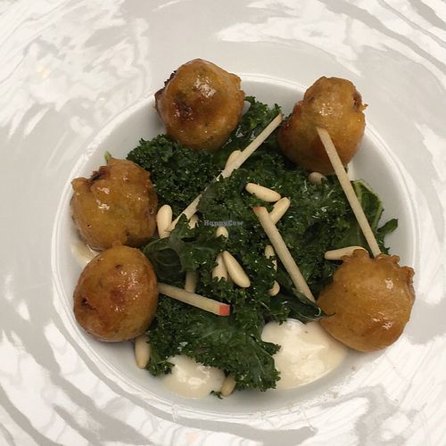 entree! the garlic sauce was amazing  at Hectors Restaurant in Auckland