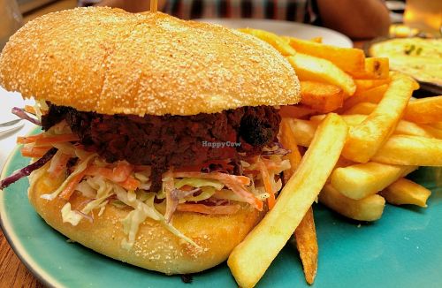 Beet Burger at Hectors Restaurant in Auckland