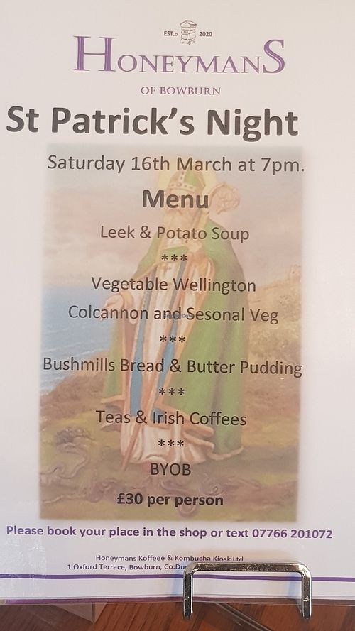 Now doing evening events 👍 at Honeymans of Bowburn in Durham