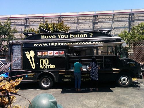 No Worries Filipino vegan food truck as SoMa StrEat food park's Very Vegan Sunday. at No Worries Cuisine in Oakland