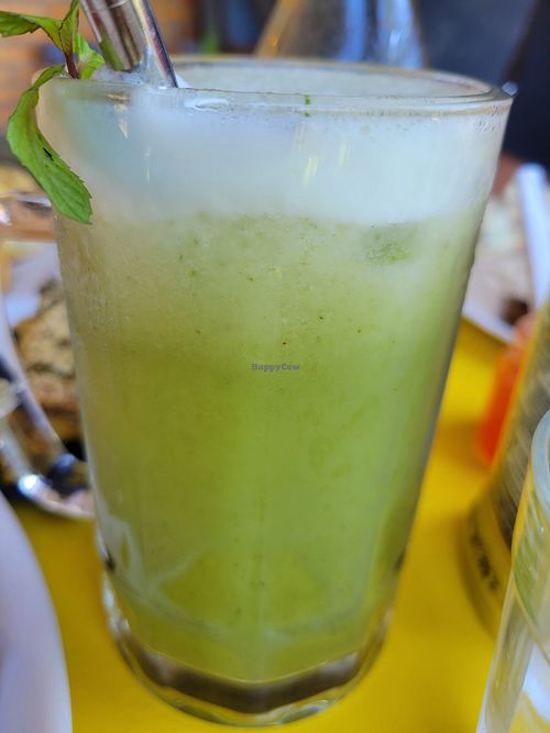 Pineapple Green juice at Girassol Veg in Florianopolis