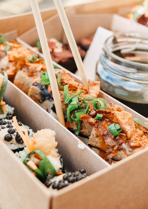 Dragon Egg Roll - So good! at Plushi in Cape Town