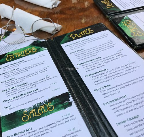 menus at Green Goddess in New Orleans