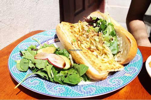 Grilled Local Lemongrass Tofu PoBoy at Green Goddess in New Orleans
