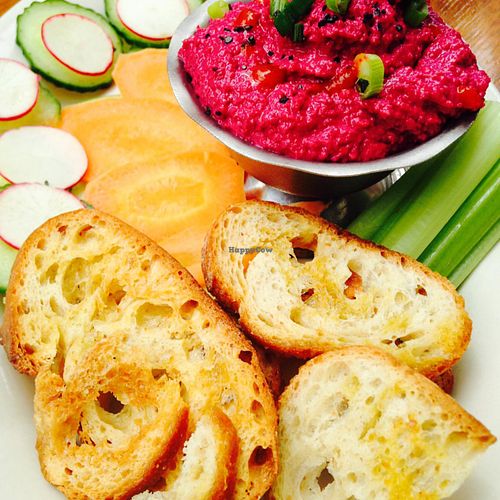 beet hummus at Green Goddess in New Orleans