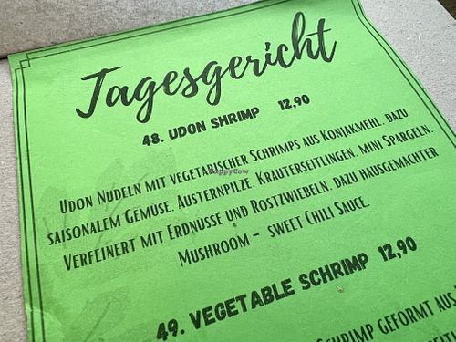 'menu of the day' (special)  at GAO Vegan in Leipzig