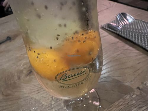 kumquat drink  at GAO Vegan in Leipzig