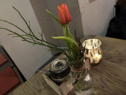 table  at GAO Vegan in Leipzig