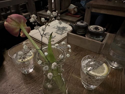 table  at GAO Vegan in Leipzig