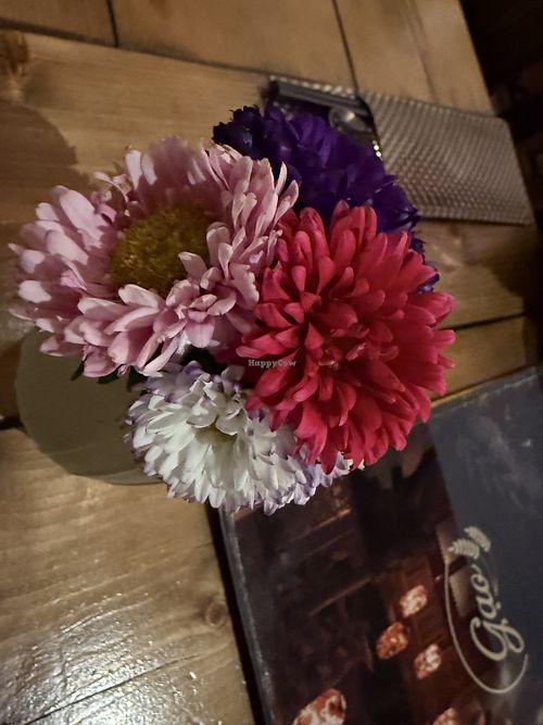 table  at GAO Vegan in Leipzig