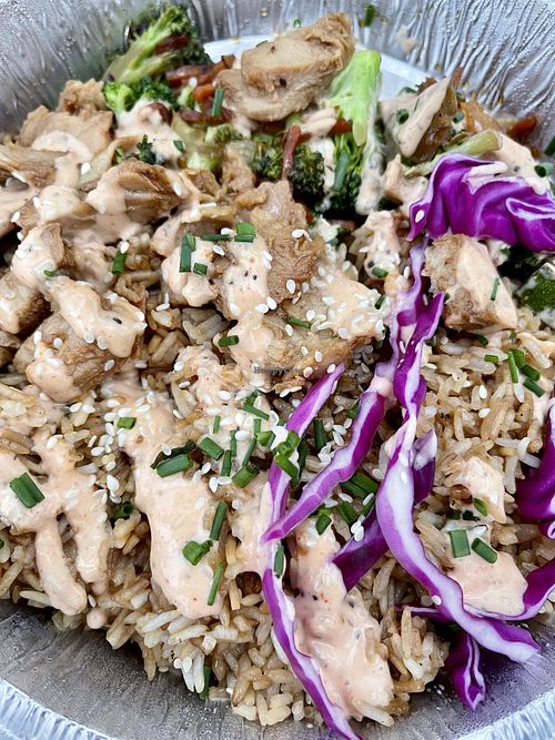 Chick’n hibachi plate at Hippie Hibachi in Atlanta