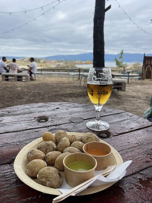 Papas arrugas   at Chiringuito PataPalo in Arousa