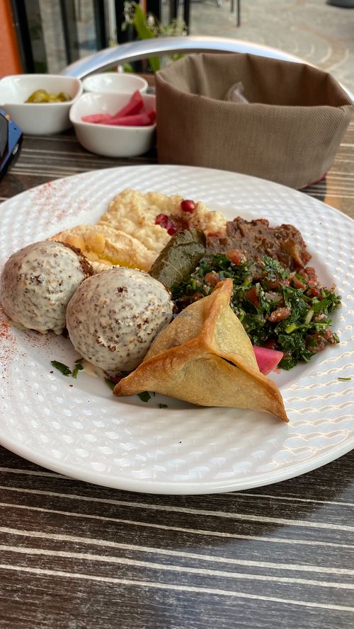 Vegan combo plate at Mazats in Vaureal