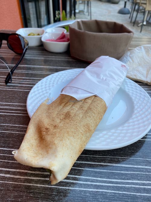 Falafel wrap sandwich  at Mazats in Vaureal