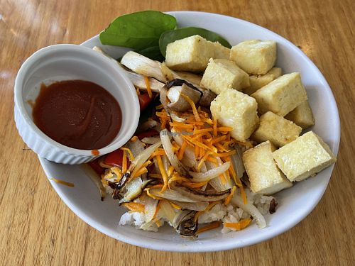 Brito Bowl (I think) a bit bland at Enoki Coffee & Co in Stafford Heights