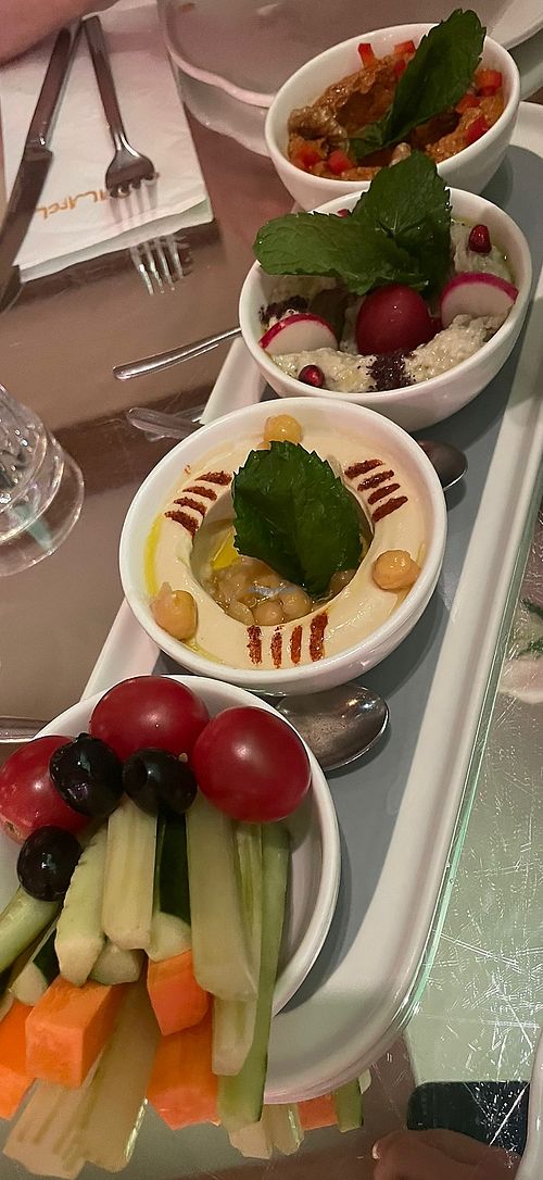 Dip trio   at Eli Falafel - Fucheng Rd in Shanghai