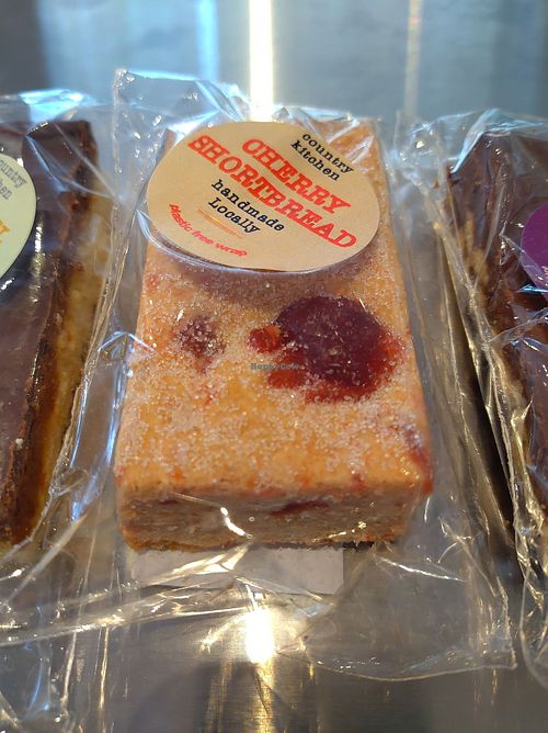 Vegan cherry shortbread at Cafe Tengo in St Austell