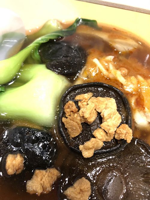 upclose of Ipoh hor fun at Gan En 感恩素食 in Central Singapore