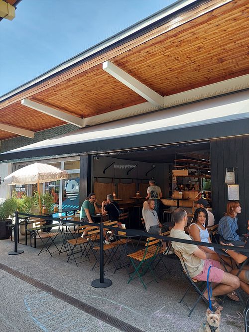 Outside at Mochi Ramen Bar in Vienna